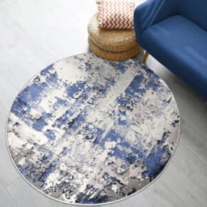 Abstract Rugs - Navy, 120 x 120 cm