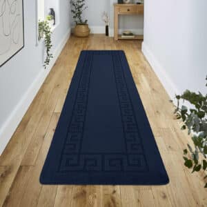 Rocco Rugs - Navy, 80 x 300 cm