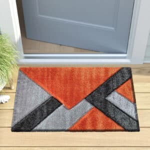Nova Rugs - Orange & Grey, 60 x 110 cm