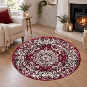 Rada Rugs - Red, 120 x 120 cm