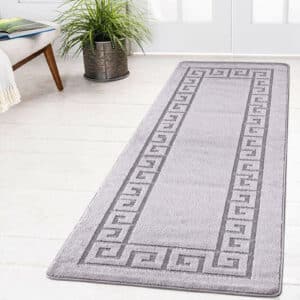 Rocco Rugs - Silver, 80 x 300 cm