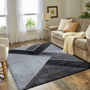 Nova Rugs - Silver & Grey, 120 x 170 cm