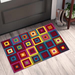 Multi Color Rugs - Squares, 60 x 110 cm