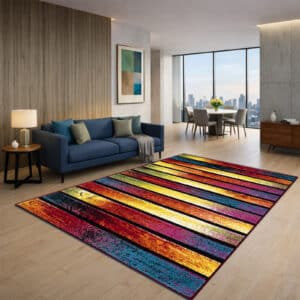 Multi Color Rugs - Stripes, 200 x 290 cm