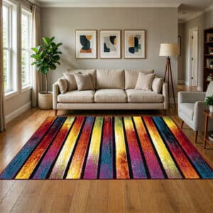 Multi Color Rugs - Stripes, 160 x 230 cm