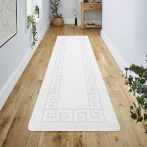 Rocco Rugs - White, 80 x 300 cm