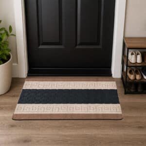 Nada Rugs - Beige & Black, 60 x 110 cm