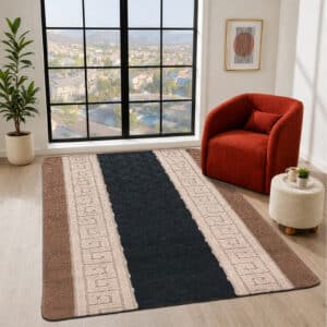 Nada Rugs - Beige & Black, 120 x 150 cm