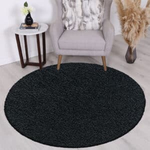 Verona Rugs - Black, 120 x 120 cm