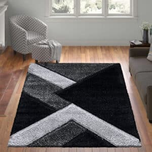 Nova Rugs - Black & Grey, 160 x 230 cm