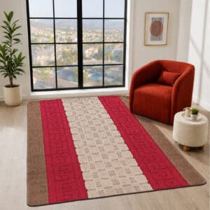 Nada Rugs - Brown & Red, 120 x 150 cm