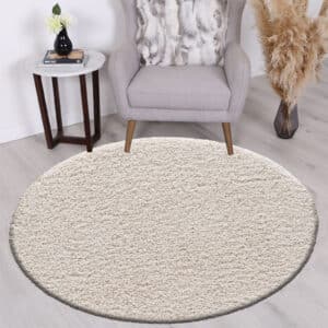Verona Rugs - Cream, 120 x 120 cm
