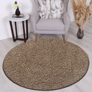 Verona Rugs - Dark & Beige, 120 x 120 cm