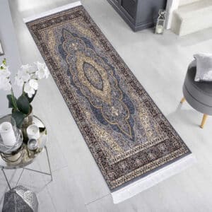 Isfahan Rugs - Grey, 80 x 300 cm