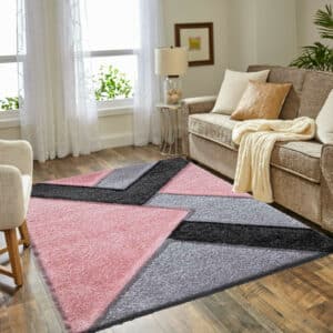 Nova Rugs - Pink & Grey, 120 x 170 cm